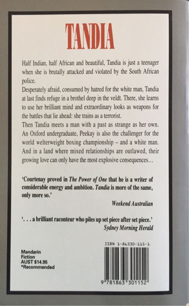 Tandia - Bryce Courtenay (- Paperback) book collectible [Barcode 9781863301152] - Main Image 2