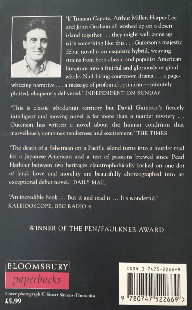 Snow Falling on Cedars  (Bloomsbury) book collectible - Main Image 2