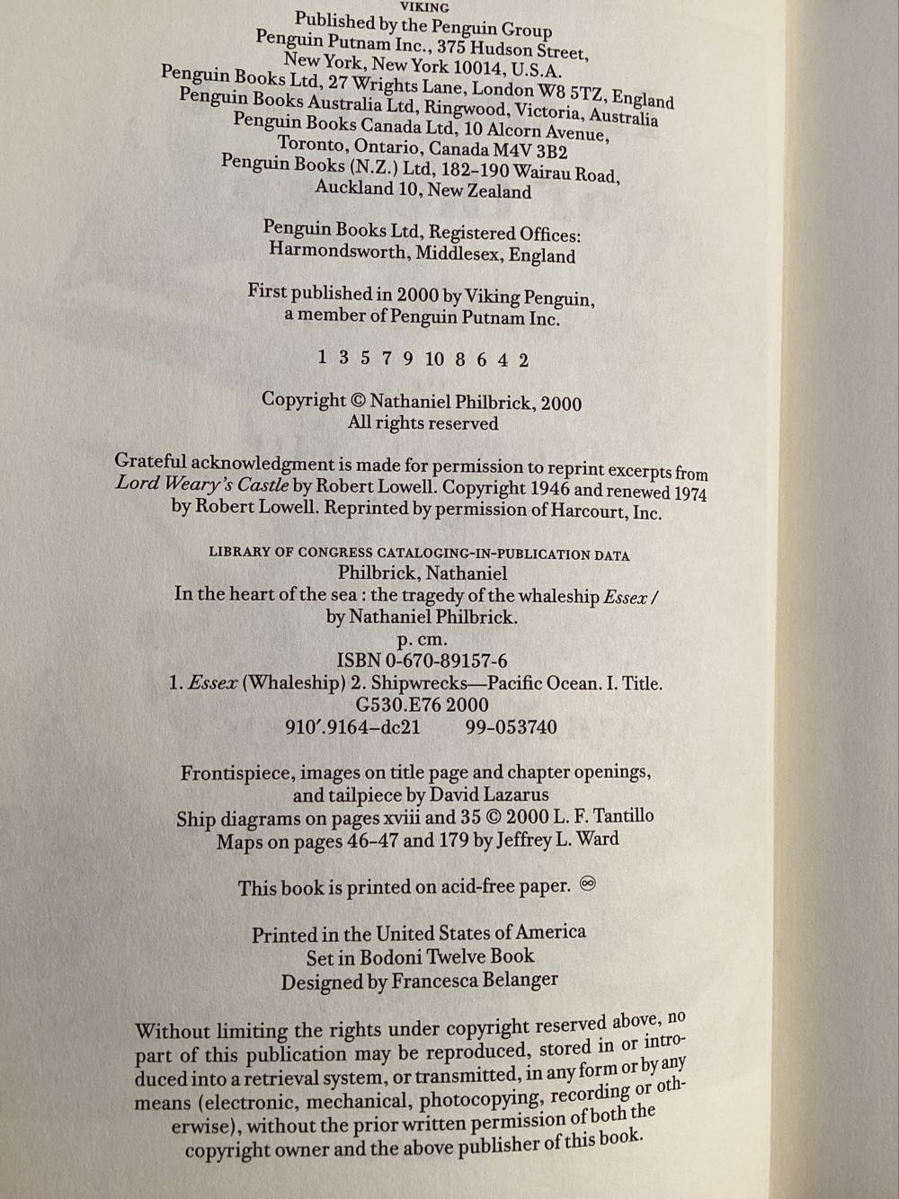 In the Heart of the Sea - Nathaniel Philbrick (- Hardcover) book collectible [Barcode 9780670891573] - Main Image 3