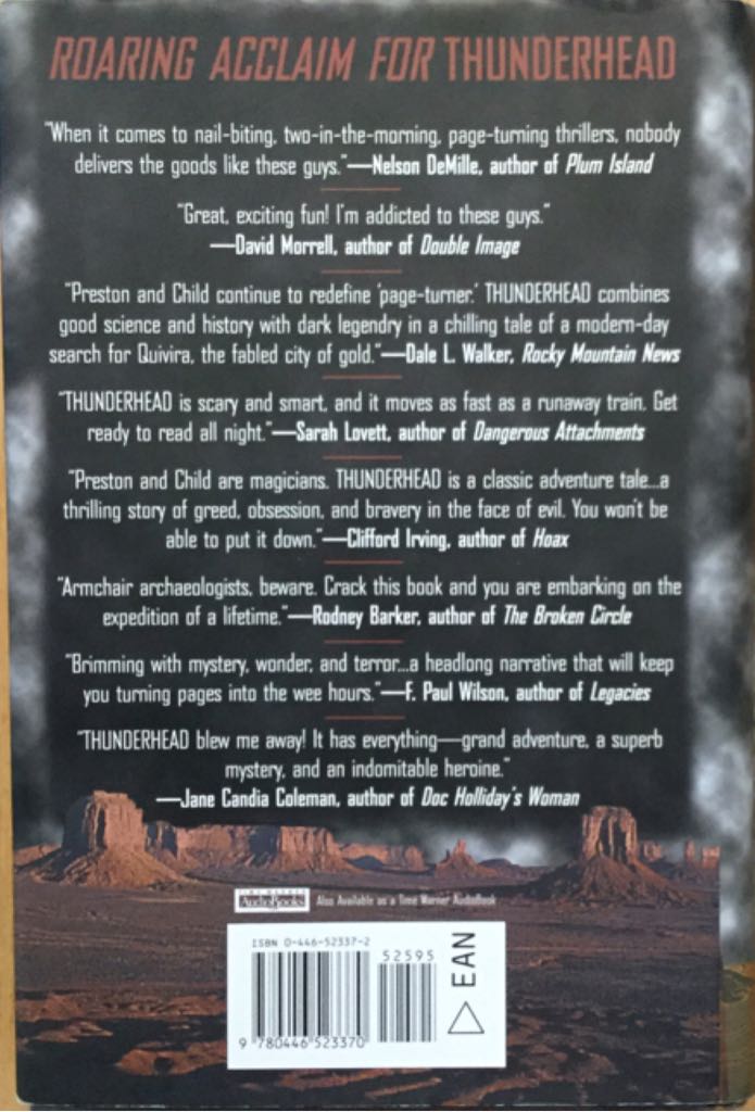 Thunderhead - Preston & Child (Warner - Hardcover) book collectible [Barcode 9780446523370] - Main Image 2