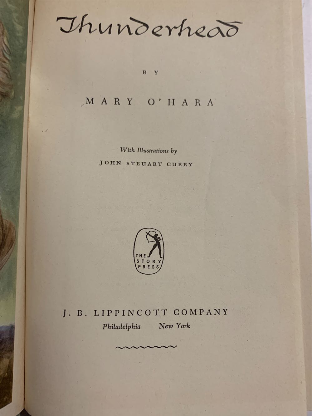 Thunderhead - Mary O’Hara (J.P. Lippincott - Paperback) book collectible - Main Image 2