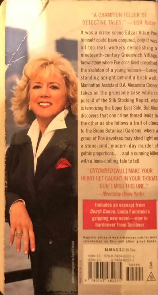 Entombed - Linda Fairstein (Pocket Star Books - Paperback) book collectible [Barcode 9780743482271] - Main Image 2