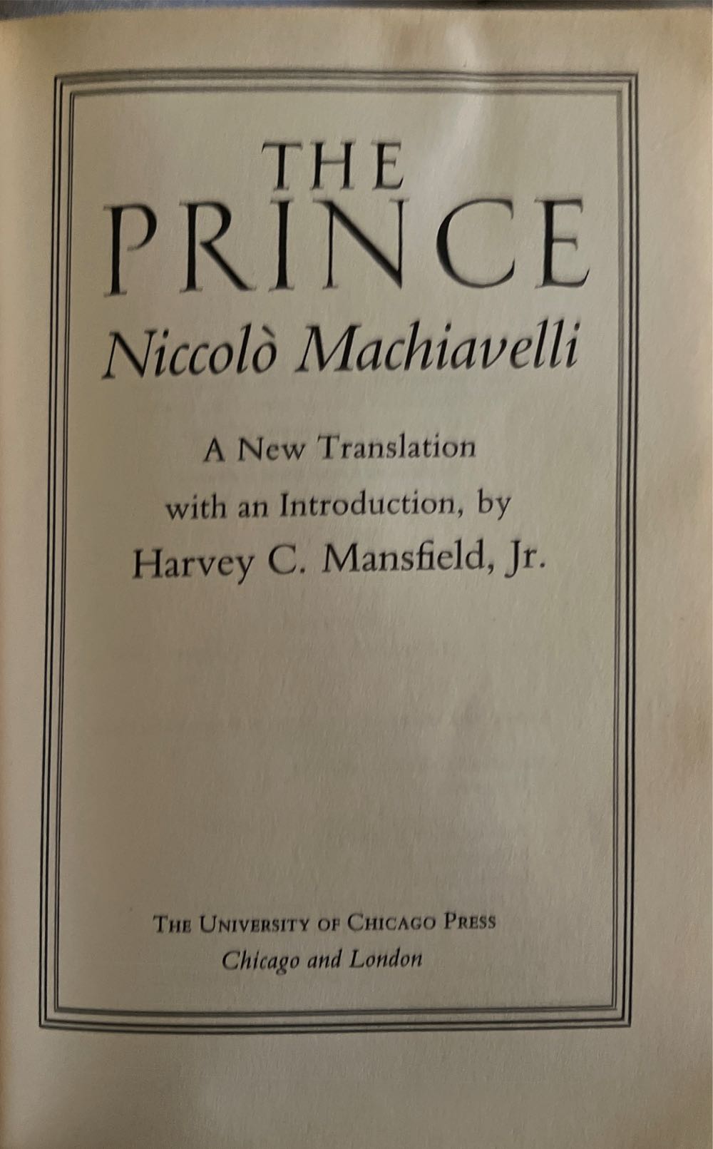 The Prince - Niccolò Machiavelli (University of Chicago Press - Paperback) book collectible [Barcode 9780226500386] - Main Image 2