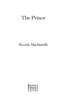 Prince, The - Niccolò Machiavelli book collectible [Barcode 9781566195041] - Main Image 1