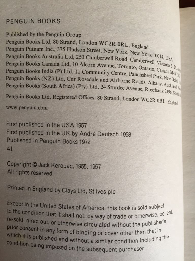 On the Road - Jack Kerouac (Penguin Books - Paperback) book collectible [Barcode 9780140274158] - Main Image 2