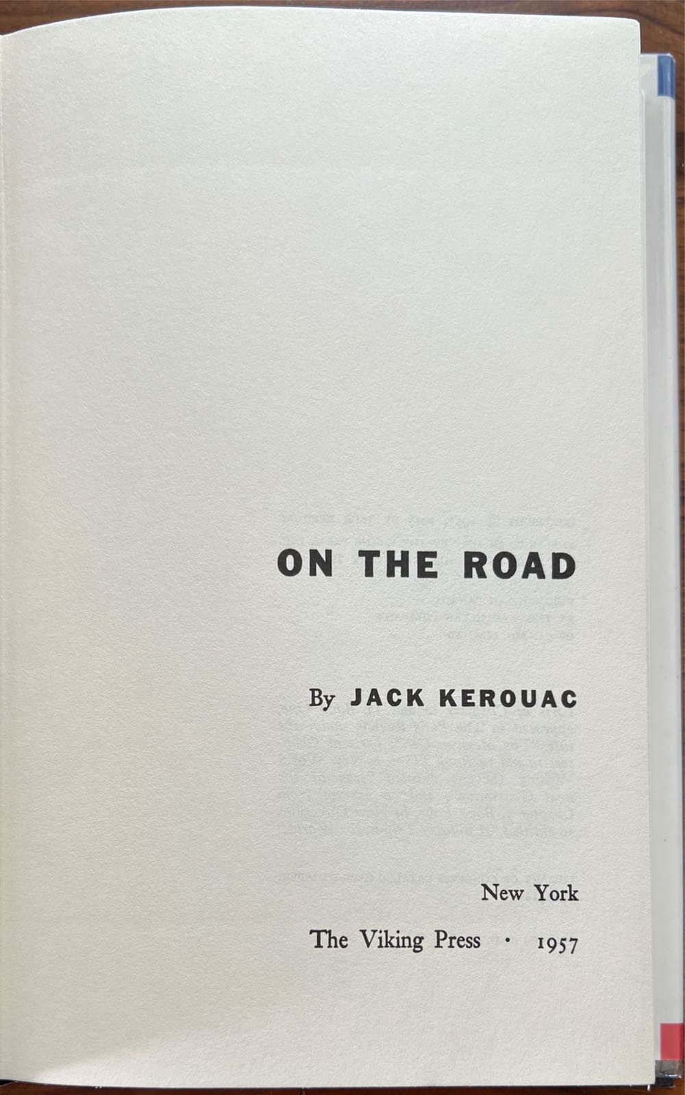 On The Road - Jack Kerouac (Viking Press - Hardcover) book collectible [Barcode 9780670874781] - Main Image 3