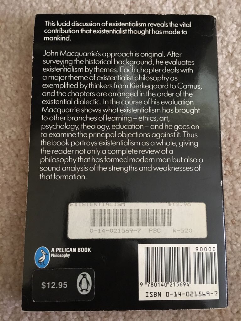 Existentialism - John Macquarrie (Penguin Books - Paperback) book collectible [Barcode 9780140215694] - Main Image 2