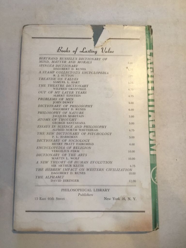 Existentialism  (Philosophical Library) book collectible - Main Image 2