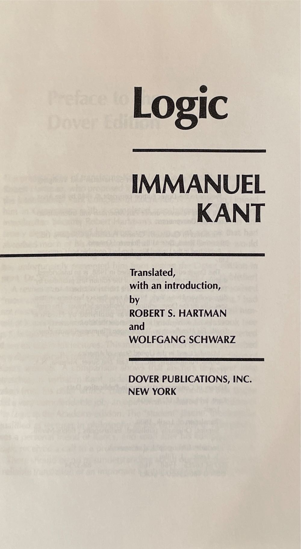 Logic - Immanuel Kant (Dover Publications, Inc. - Paperback) book collectible [Barcode 9780486256504] - Main Image 3