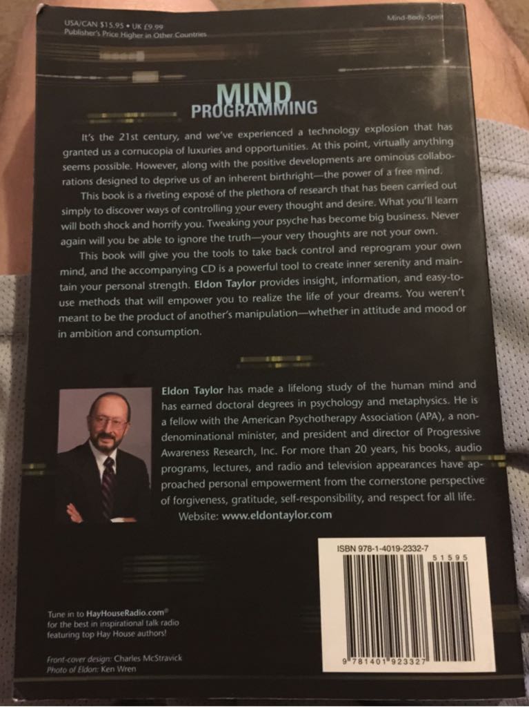 Mind Programming - Eldon Taylor (Hay House Incorporated - Paperback) book collectible [Barcode 9781401923327] - Main Image 2