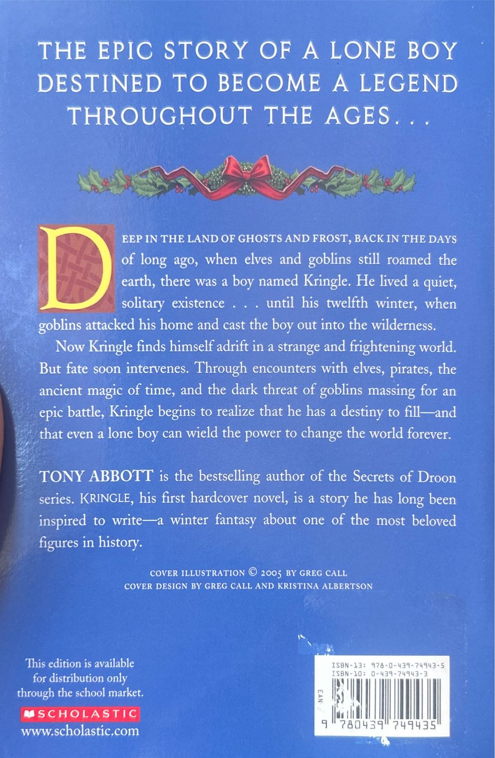 Kringle - Tony Abbott (Cinco Puntos Pr) book collectible [Barcode 9780439749435] - Main Image 2