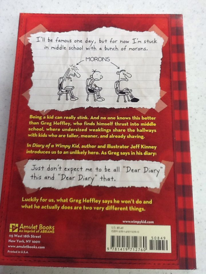 Diary Of A Wimpy Kid 1 - Jeff Kinney book collectible [Barcode 9781419712760] - Main Image 2