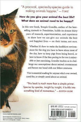 Animals Make Us Human - Temple Grandin (Mariner - Paperback) book collectible [Barcode 9780547248233] - Main Image 2