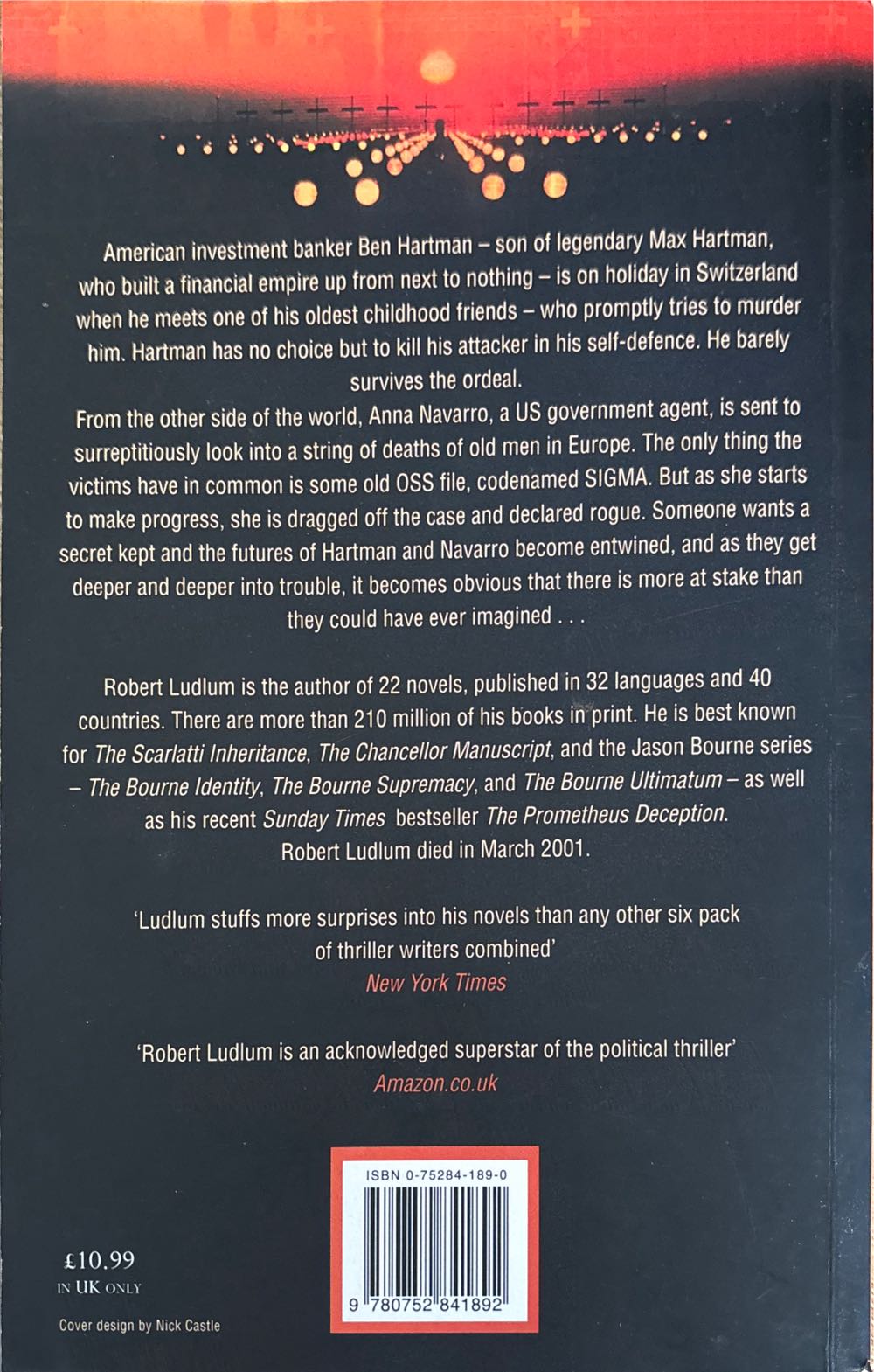 The Sigma Protocol - Robert Ludlum (Orion - Hardcover) book collectible [Barcode 9780752841892] - Main Image 2