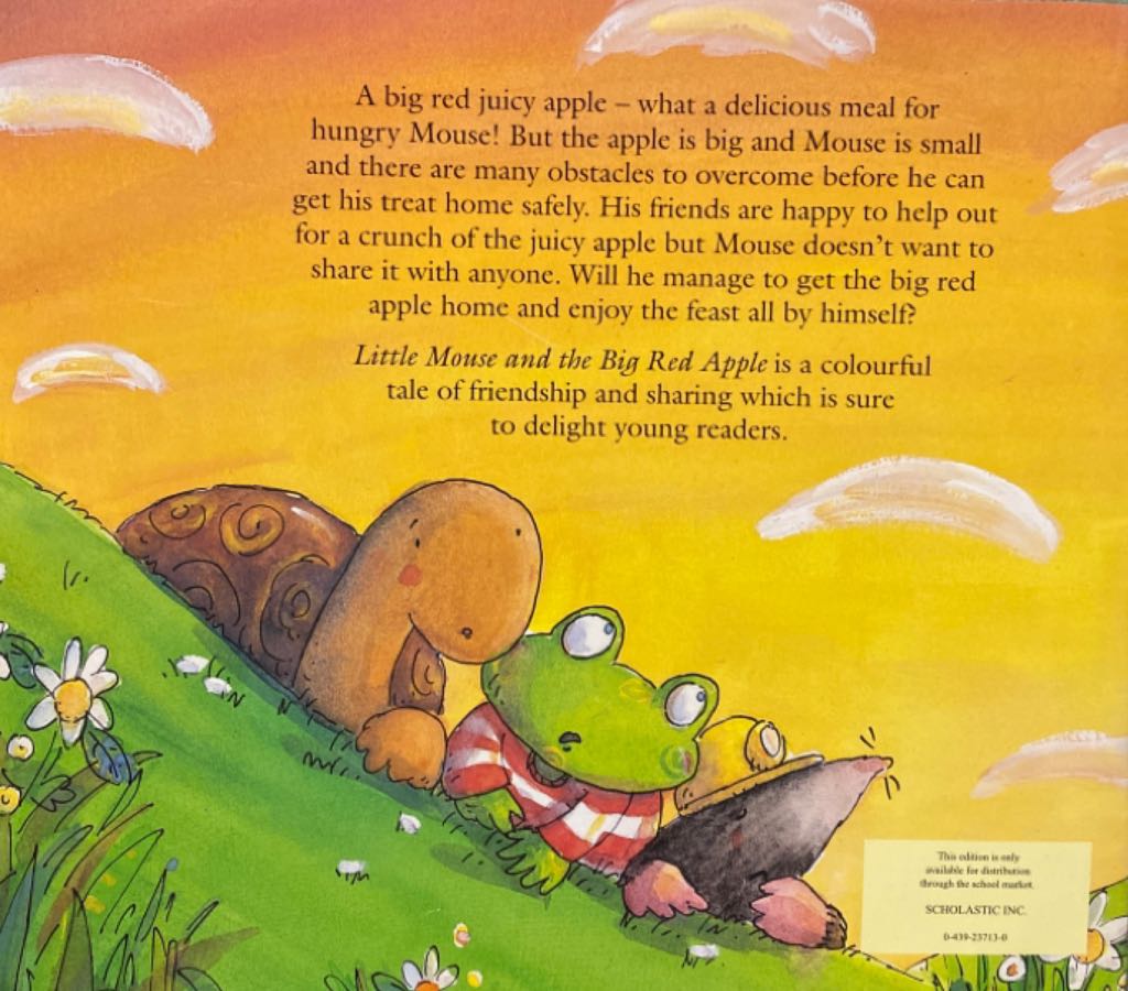 Little Mouse And The Big Red Apple - A. J. Benjamin And Gwyneth Williamson (Scholastic - Paperback) book collectible [Barcode 9780439237130] - Main Image 2