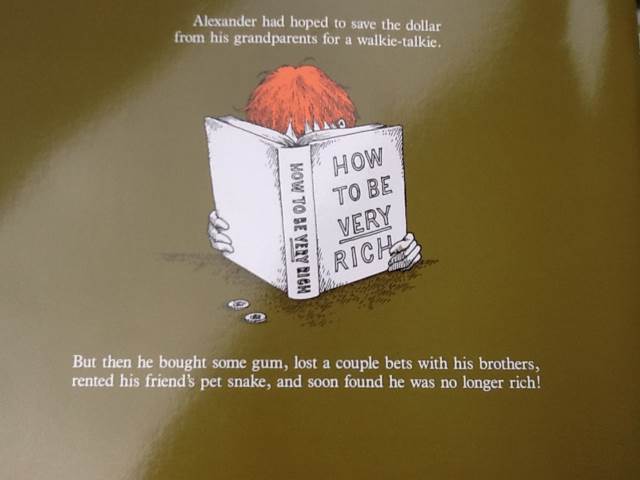 Alexander, Who Used To Be Rich Last Sunday - Judith Viorst (Scholastic Inc. - Paperback) book collectible [Barcode 9780590468961] - Main Image 2