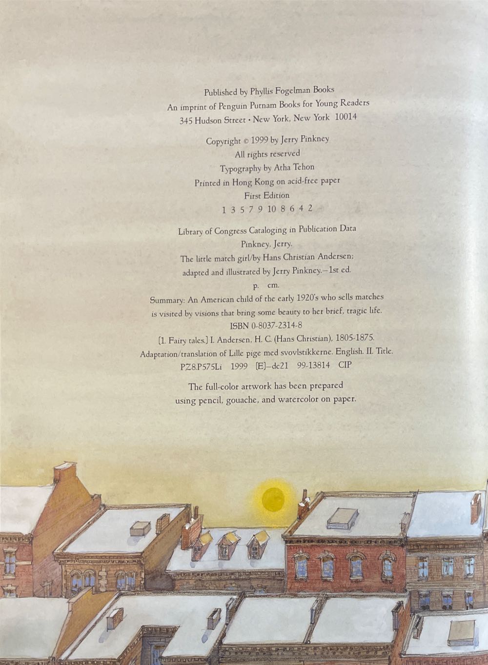 The Little Match Girl - Andersen Hans Christian (Phyllis Fogelman Books - Hardcover) book collectible [Barcode 9780803723146] - Main Image 2