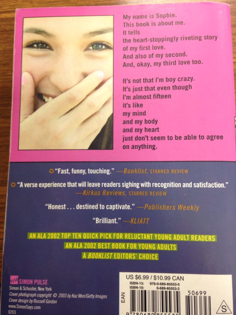 What My Mother Doesnt Know - Sonya Sones (- Paperback) book collectible [Barcode 9780689855535] - Main Image 2