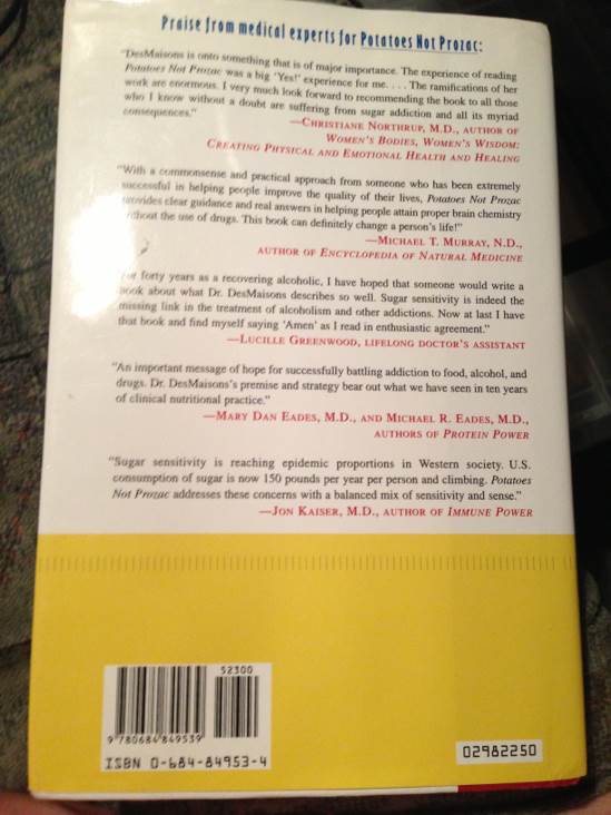 Potatoes Not Prozac - Kathleen DesMaisons (Hardcover) book collectible [Barcode 9780684849539] - Main Image 2