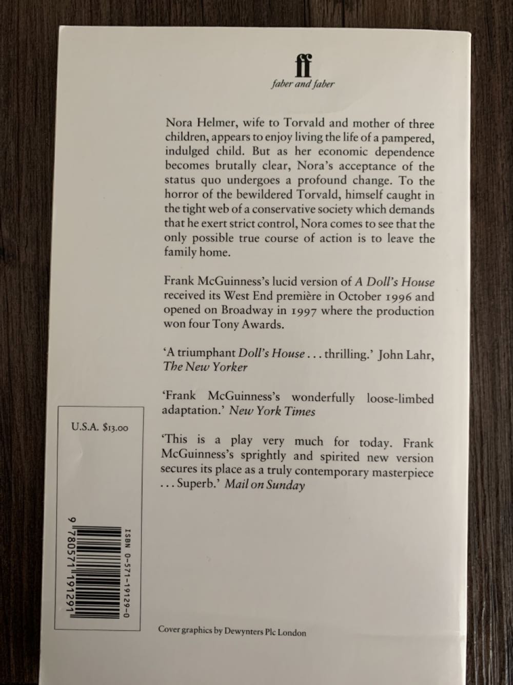 A Dolls House - Henrik Ibsen book collectible [Barcode 9780571191291] - Main Image 2