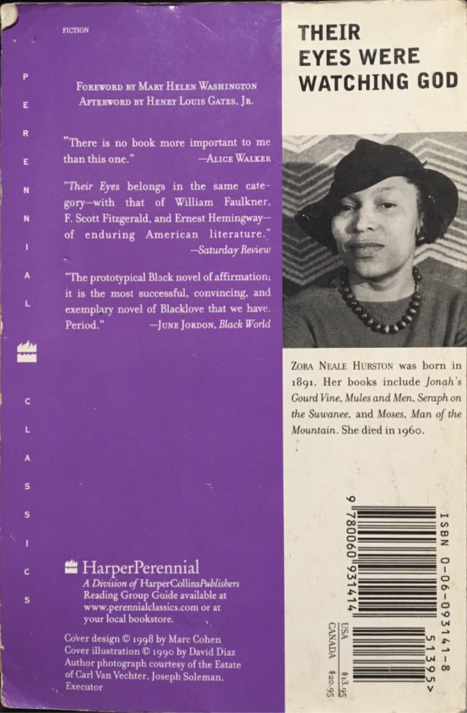 Their Eyes Were Watching God - Zora Neale Hurston (Perennial Classic - Paperback) book collectible [Barcode 9780060931414] - Main Image 2