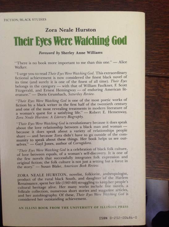 Their Eyes Were Watching God - Zora Neale Hurston (Urbana : University of Illinois Press - Trade Paperback) book collectible [Barcode 9780252006869] - Main Image 2