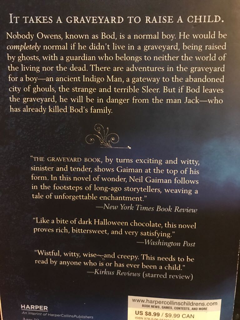 The Graveyard Book - Neil Gaiman (Harper Collins - Paperback) book collectible [Barcode 9780060530945] - Main Image 2