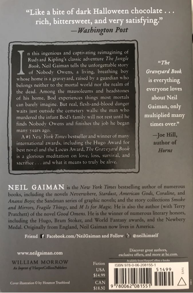 The Graveyard Book - Neil Gaiman (William Morrow Paperbacks - Paperback) book collectible [Barcode 9780062081551] - Main Image 2