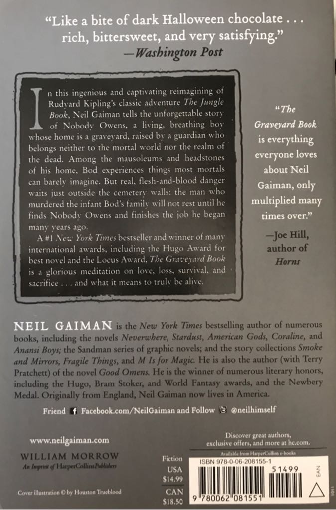 The Graveyard Book - Neil Gaiman (William Morrow - Paperback) book collectible [Barcode 9780062081551] - Main Image 2