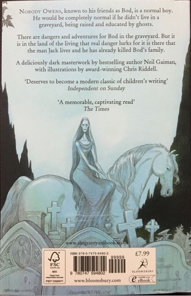 The Graveyard Book. Children’s Edition - Neil Gaiman (Bloomsbury Publishing - Paperback) book collectible [Barcode 9780747594802] - Main Image 2