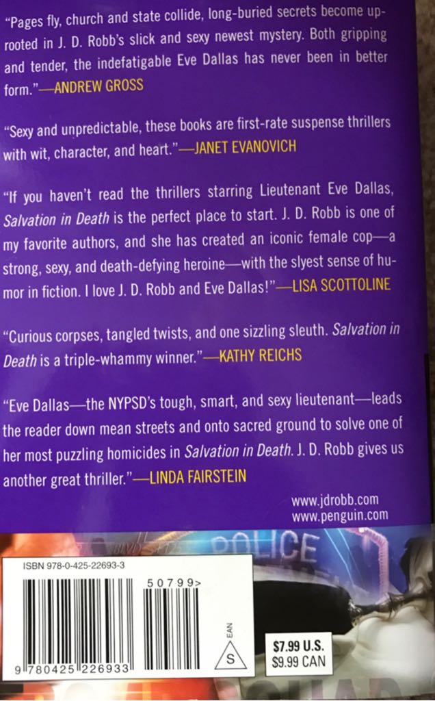 (27.0) Salvation In Death - J.D. Robb (Berkley Publishing Group - Hardcover) book collectible [Barcode 9780425226933] - Main Image 2