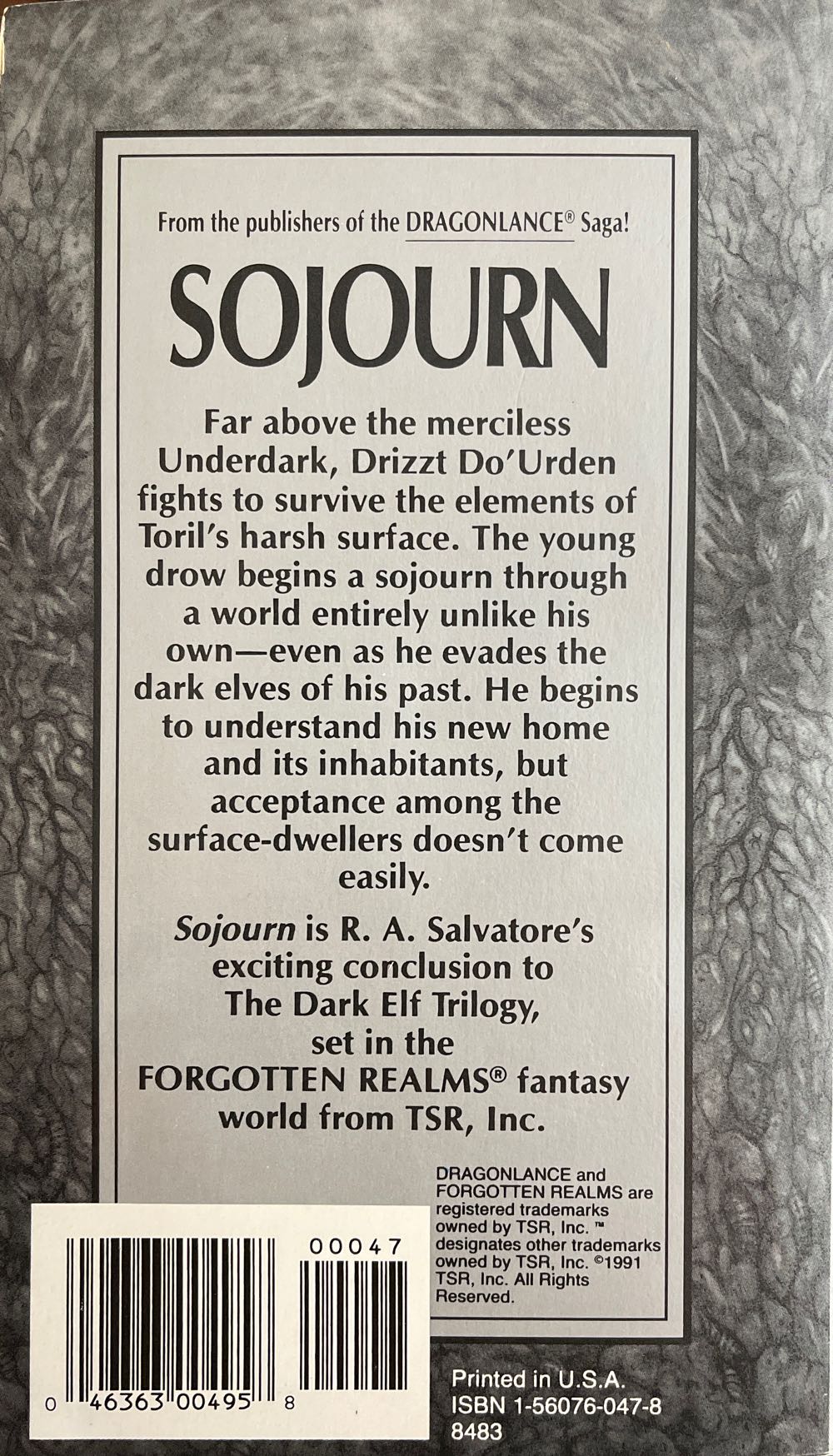 DDE 03 Sojourn - R. A. Salvatore (Wizards of the Coast - Paperback) book collectible [Barcode 9781560760474] - Main Image 2