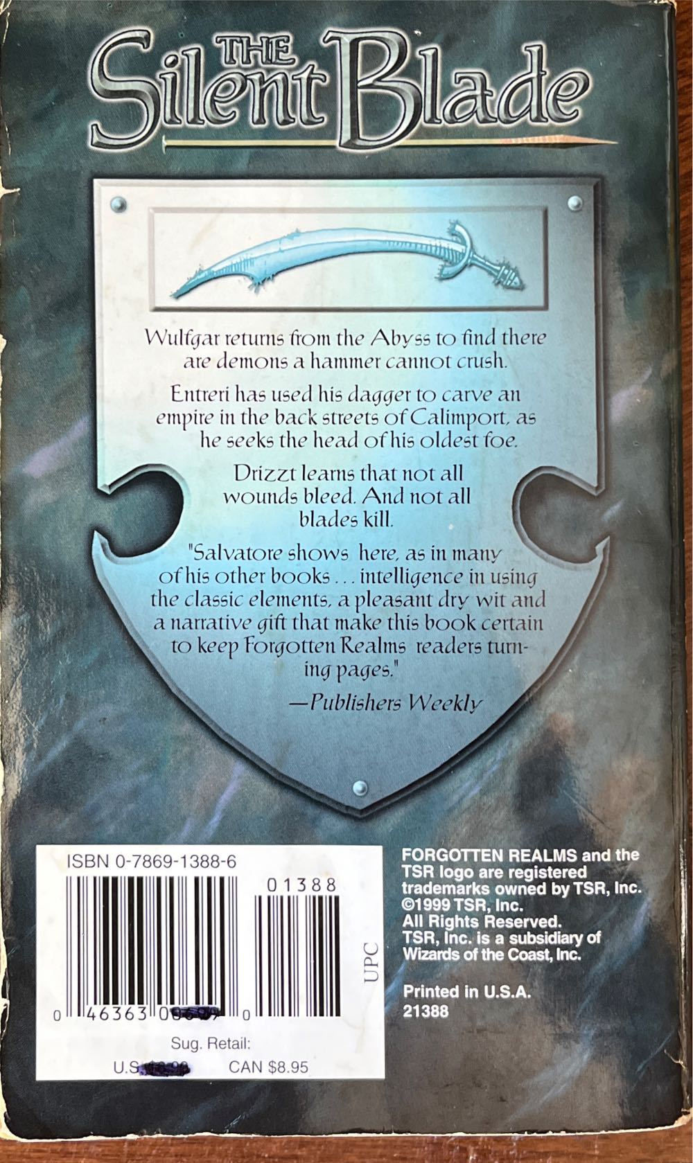 The Silent Blade - R.A. Salvatore (Wizards of the Coast - Paperback) book collectible [Barcode 9780786913886] - Main Image 2