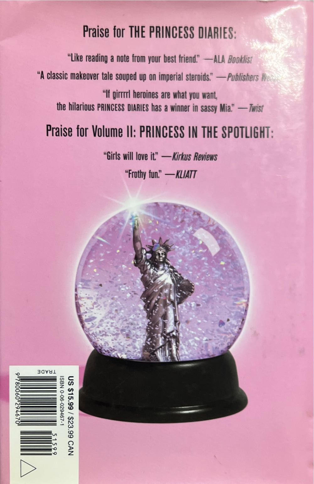 Princess Diaries #3: Princess In Love - Meg Cabot (HarperCollins Publishers - Hardcover) book collectible [Barcode 9780060294670] - Main Image 2