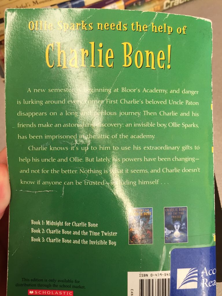 Charlie Bone And The Invisible Boy  book collectible - Main Image 2