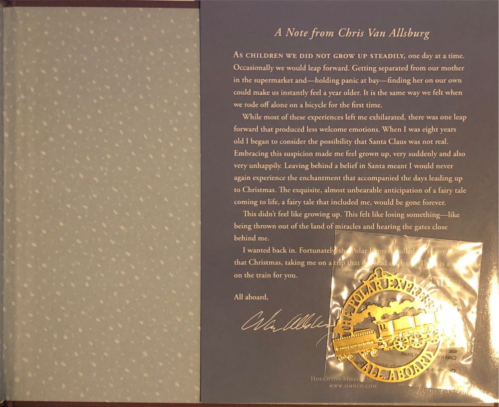 The Polar Express - Chris Van Allsburg (Houghton Mifflin Harcourt - Hardcover) book collectible [Barcode 9780544580145] - Main Image 4