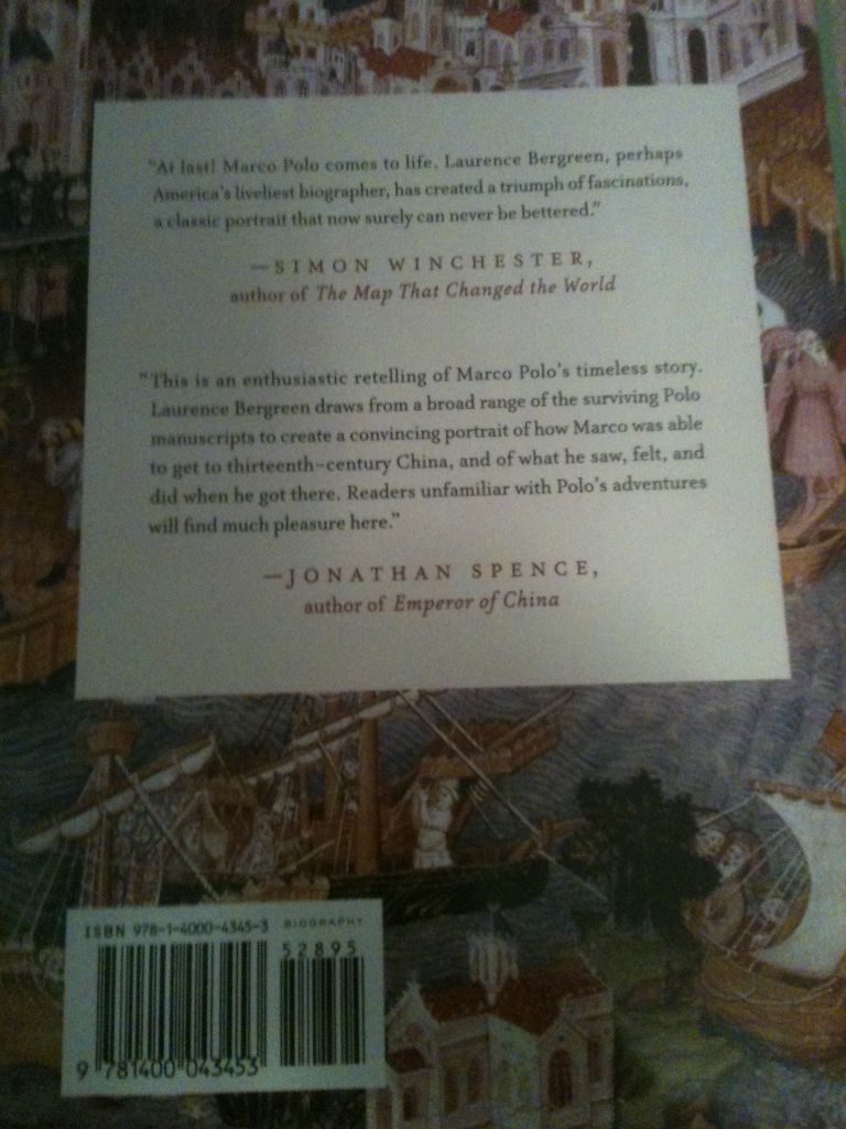 Marco Polo: From Venice to Xanadu - Laurence Bergreen (Knopf - Hardcover) book collectible [Barcode 9781400043453] - Main Image 2