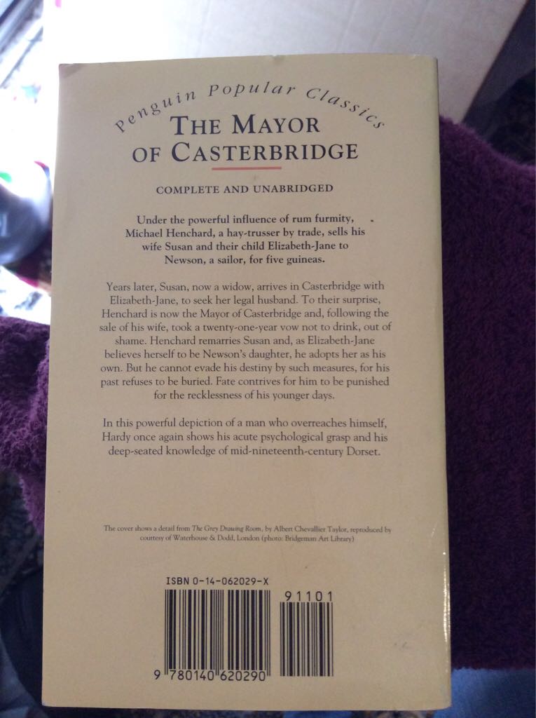 The Mayor Of Casterbridge - Thomas Hardy (Penguin Books - Paperback) book collectible [Barcode 9780140620290] - Main Image 2