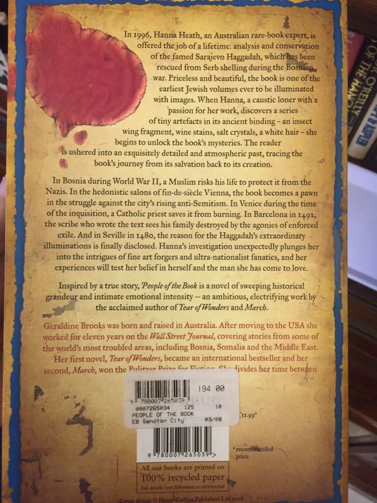 People Of The Book  book collectible [Barcode 9780007265039] - Main Image 2