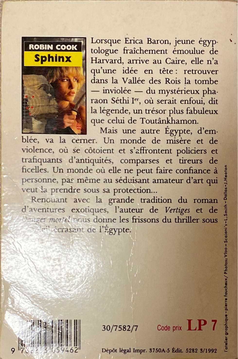 02 - Sphinx - Robin Cook (LGF/Le Livre de Poche - Paperback) book collectible [Barcode 9782253059462] - Main Image 2