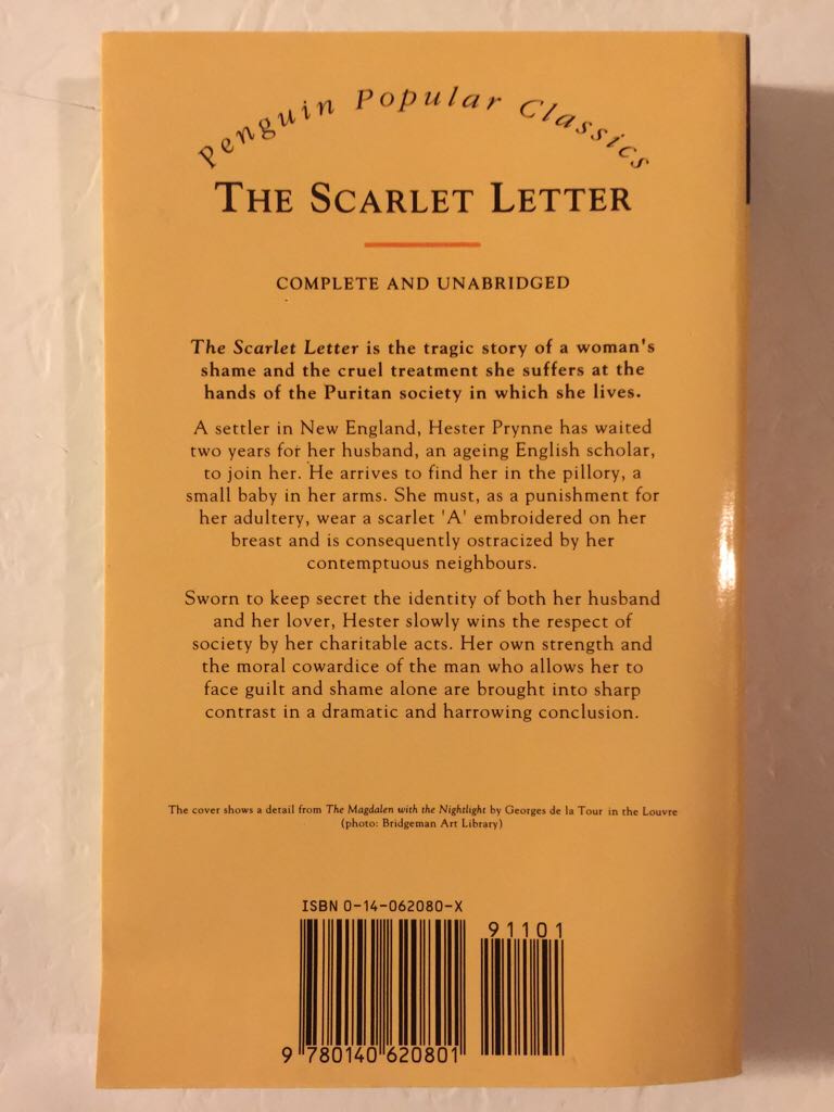 Scarlet Letter, The - Nathaniel Hawthorne (Penguin Books - Paperback) book collectible [Barcode 9780140620801] - Main Image 2