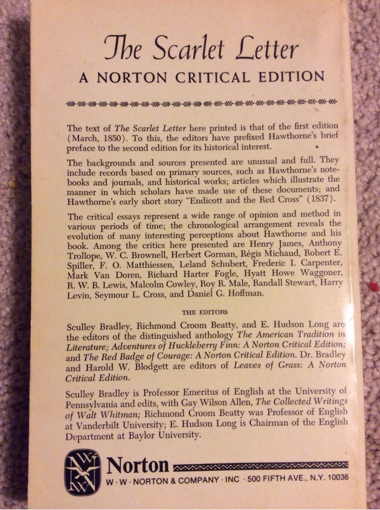 The Scarlet Letter  book collectible [Barcode 9780393095623] - Main Image 2