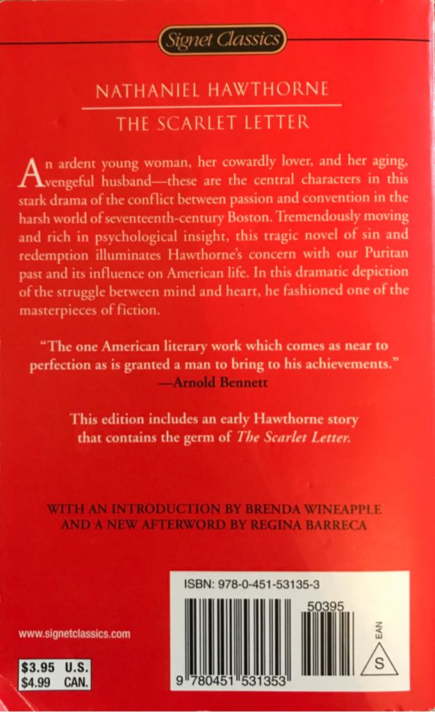 The Scarlet Letter - Nathaniel Hawthorne (Signet Classic - Paperback) book collectible [Barcode 9780451531353] - Main Image 2