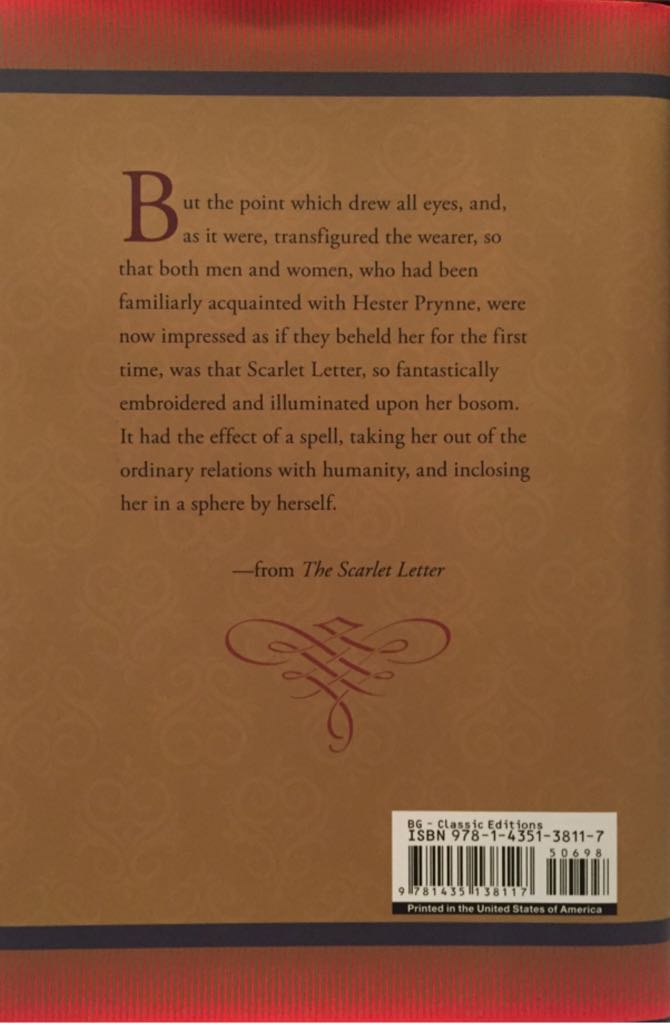 Scarlet Letter, The - Nathaniel Hawthorne (Barnes & Noble - Hardcover) book collectible [Barcode 9781435138117] - Main Image 2