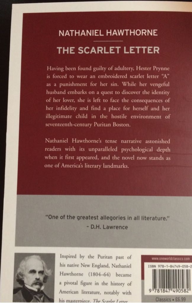 Scarlet Letter, The - Nathaniel Hawthorne (One World Books - Paperback) book collectible [Barcode 9781847490582] - Main Image 2