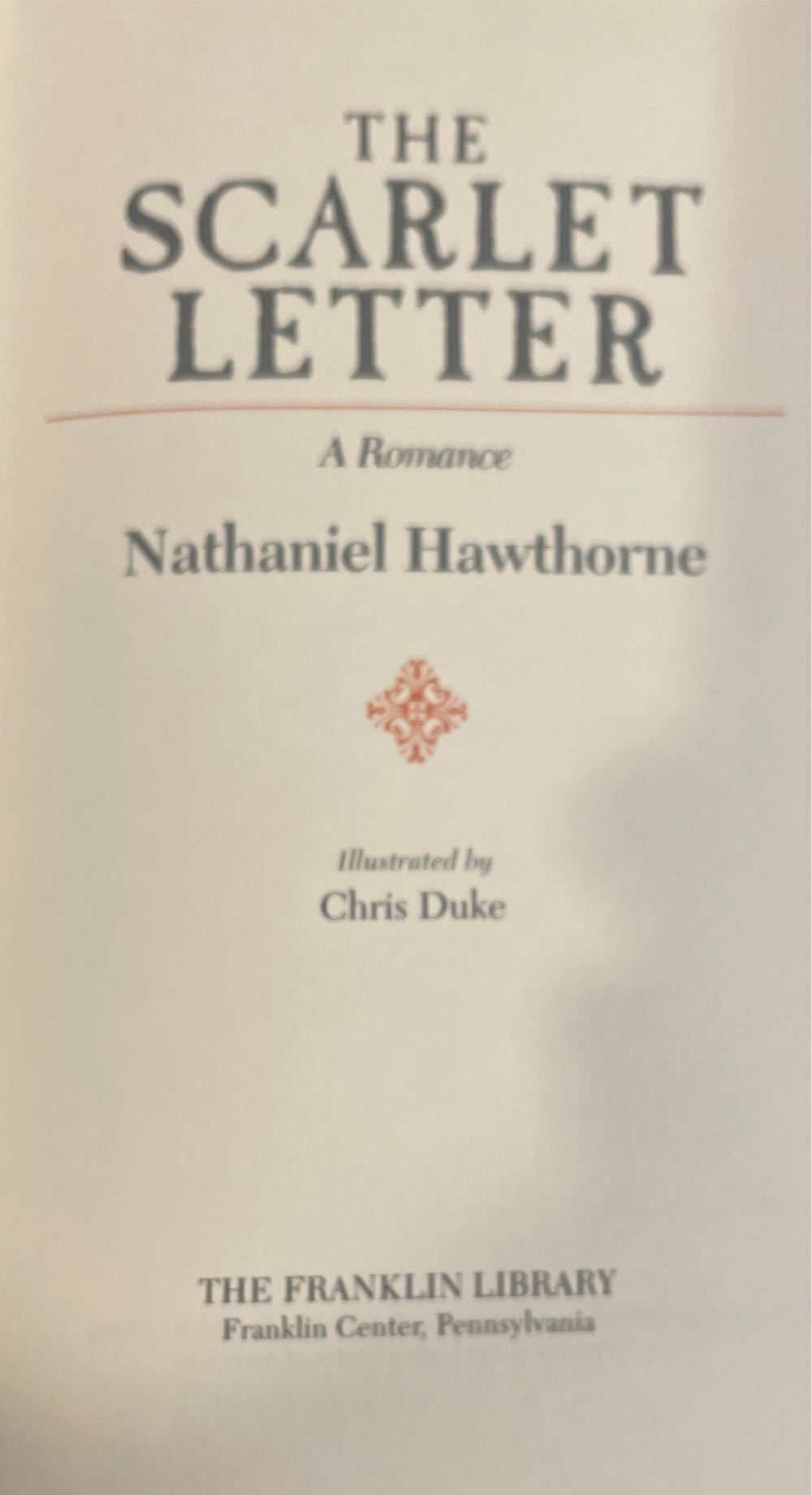 The Scarlet Letter - Nathaniel Hawthorne (The Franklin Library - Hardcover) book collectible - Main Image 2