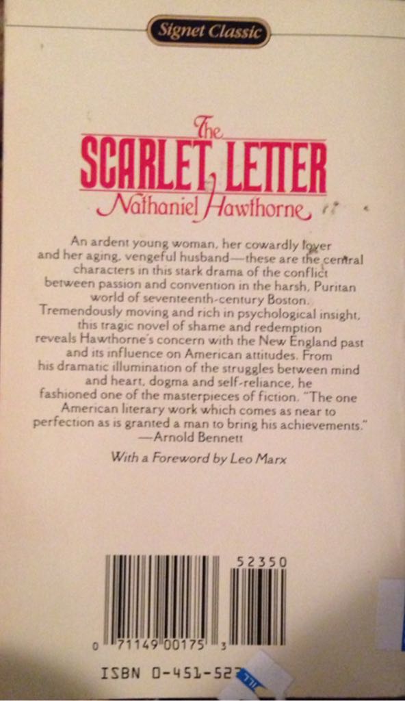 The Scarlet Letter  (A Signet Classic - Paperback) book collectible - Main Image 2