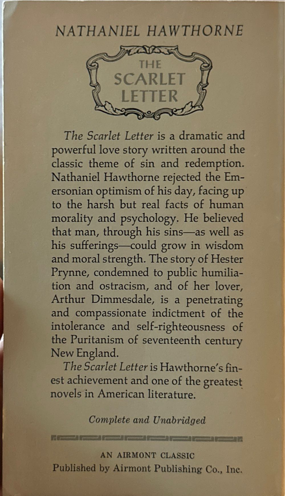 The Scarlet Letter - Nathaniel Hawthorne (- Paperback) book collectible - Main Image 2
