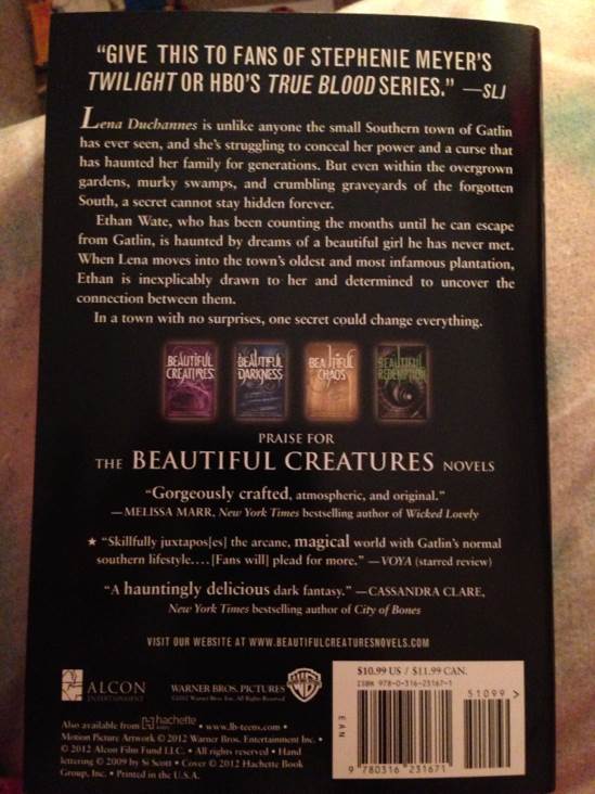 Beautiful Creatures Book #1 - Beautiful Creatures - Kami Garcia (Little, Brown and Co. - Paperback) book collectible [Barcode 9780316231671] - Main Image 2