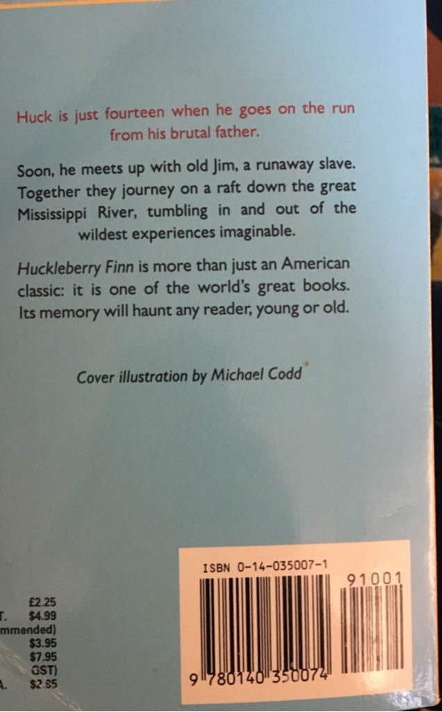 The Adventures Of Huckleberry Finn - Mark Twain book collectible [Barcode 9780140350074] - Main Image 2